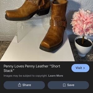 Penny loves Kenny vintage boots Brown Leather Ankle Boots no size guessing 7 1/2